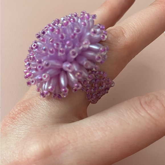 ❄️ 5 for $20.❄️ Purple Beaded Ring ❄️ - Picture 6 of 6